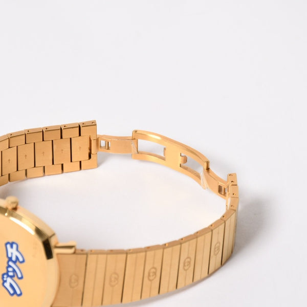 Very Good Condition GUCCI GRIP Watch 157.3 Weight approx. 101.89g Quartz Stainless Steel Gold GP Used 4a004742