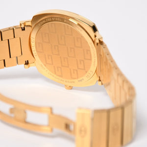 Very Good Condition GUCCI GRIP Watch 157.3 Weight approx. 101.89g Quartz Stainless Steel Gold GP Used 4a004742
