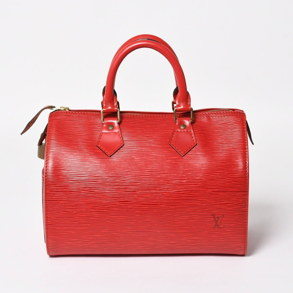 LOUIS VUITTON Speedy 25 Handbag M43017 Epi Leather Red Gold Hardware Good Condition Used 4a004682
