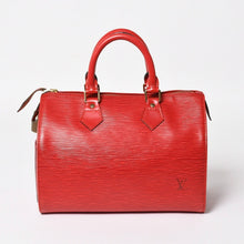 画像をギャラリービューアに読み込む, LOUIS VUITTON ルイヴィトン スピーディ25 ハンドバッグ M43017 エピ レザー レッド ゴールド金具 美品 中古 4a004682
