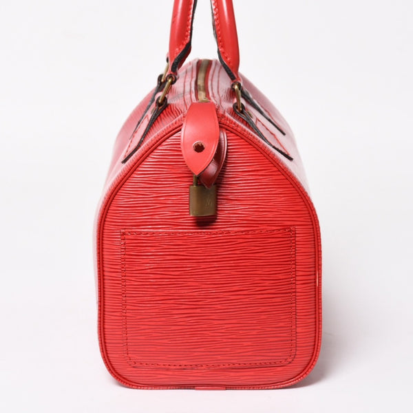 LOUIS VUITTON ルイヴィトン スピーディ25 ハンドバッグ M43017 エピ レザー レッド ゴールド金具 美品 中古 4a004682