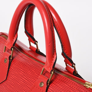 LOUIS VUITTON ルイヴィトン スピーディ25 ハンドバッグ M43017 エピ レザー レッド ゴールド金具 美品 中古 4a004682