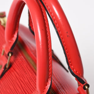 LOUIS VUITTON ルイヴィトン スピーディ25 ハンドバッグ M43017 エピ レザー レッド ゴールド金具 美品 中古 4a004682
