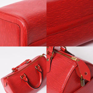 LOUIS VUITTON ルイヴィトン スピーディ25 ハンドバッグ M43017 エピ レザー レッド ゴールド金具 美品 中古 4a004682