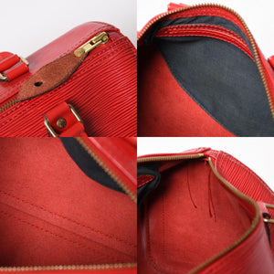 LOUIS VUITTON ルイヴィトン スピーディ25 ハンドバッグ M43017 エピ レザー レッド ゴールド金具 美品 中古 4a004682