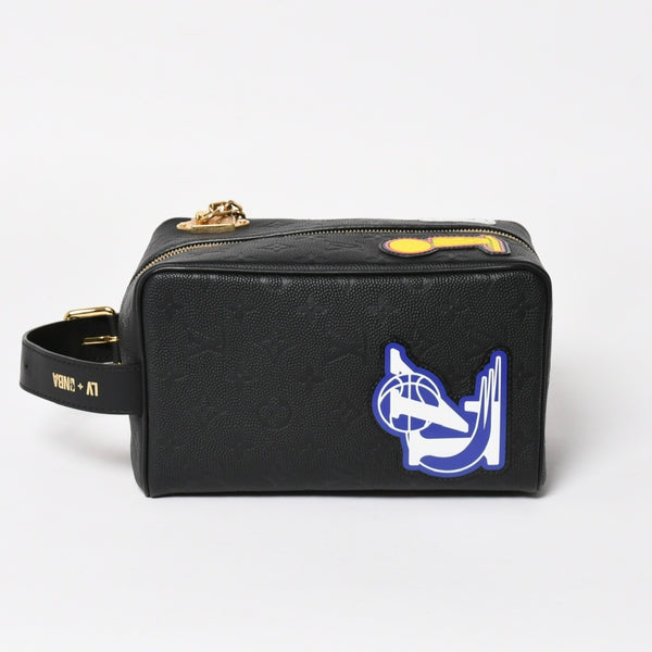 極美品 LOUIS VUITTON ルイヴィトン NBA モノグラム クロークルーム ドロップキット ブラック M58515 中古 4a004672