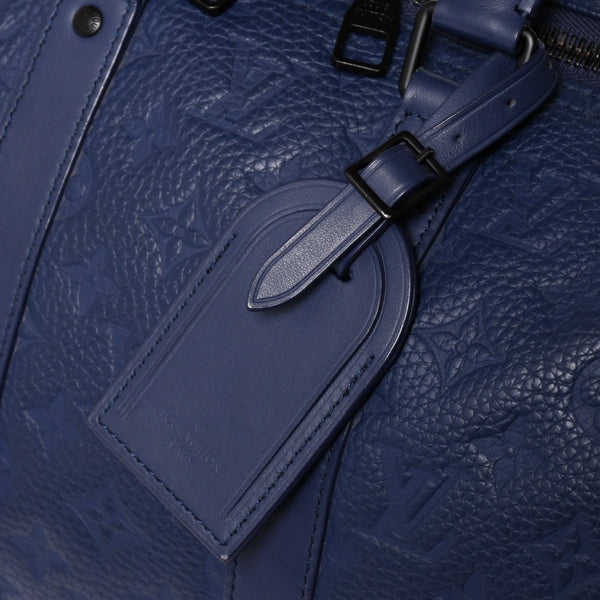 LOUIS VUITTON ルイヴィトン キーポル・バンドリエール 35 トリヨンモノグラム ボストンバッグ ネイビー M11691 美品 中古 4a004658