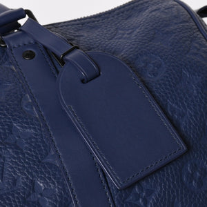 LOUIS VUITTON ルイヴィトン キーポル・バンドリエール 35 トリヨンモノグラム ボストンバッグ ネイビー M11691 美品 中古 4a004658