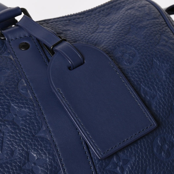 LOUIS VUITTON ルイヴィトン キーポル・バンドリエール 35 トリヨンモノグラム ボストンバッグ ネイビー M11691 美品 中古 4a004658