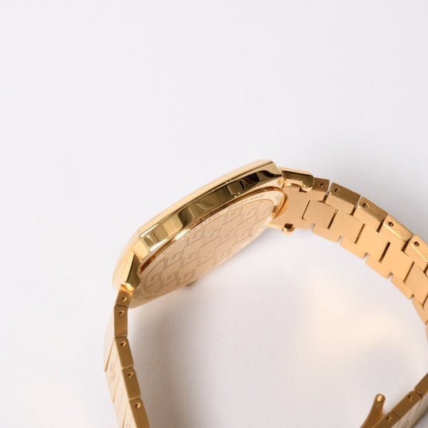 Very Good Condition GUCCI GRIP Watch 157.3 Weight approx. 101.89g Quartz Stainless Steel Gold GP Used 4a004742