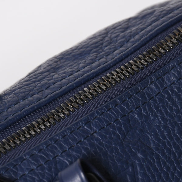 LOUIS VUITTON ルイヴィトン キーポル・バンドリエール 35 トリヨンモノグラム ボストンバッグ ネイビー M11691 美品 中古 4a004658