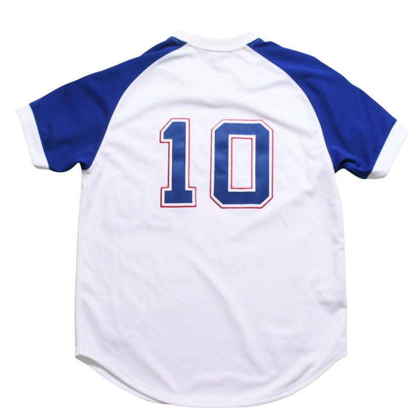 Like new Mitchell&Ness Mitchell &amp; Ness Atlanta Braves Chipper Jones Replica Baseball Jersey, Size L, Blue &amp; White, Used, 4a002307