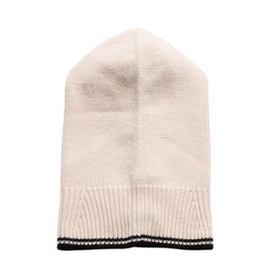 New and unused CHANEL Knit Cap Balaclava Coco Mark Cashmere Black White KJ9KHJ98 Used 4a004746