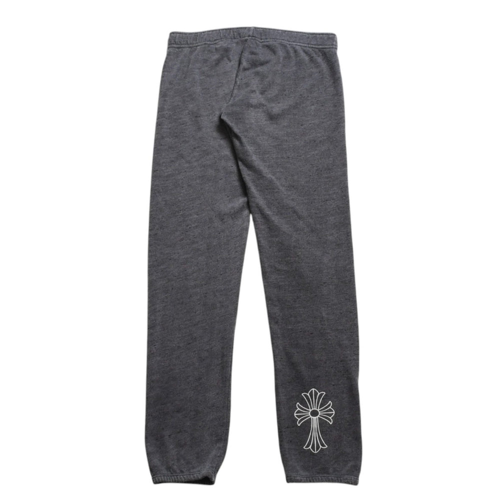 CHROME HEARTS Sweatpants Heather Gray Old English Logo CH Cross XS Size Ladies Good Condition Used 4a004546
