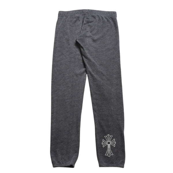 CHROME HEARTS Sweatpants Heather Gray Old English Logo CH Cross XS Size Ladies Good Condition Used 4a004546