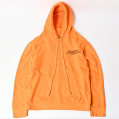 CHROME HEARTS クロムハーツ × オフホワイト Scroll Hoodie Orange オレンジ 2018SS スクロールロゴ フーディ パーカー Mサイズ 美品 中古 4a004649