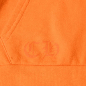 CHROME HEARTS クロムハーツ × オフホワイト Scroll Hoodie Orange オレンジ 2018SS スクロールロゴ フーディ パーカー Mサイズ 美品 中古 4a004649