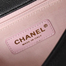 画像をギャラリービューアに読み込む, 極美品 CHANEL シャネル Sフラップ Wチェーンショルダーバッグ 24番台 ココマーク キャビアスキン ブラック ゴールド金具 中古 4a004750