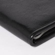 画像をギャラリービューアに読み込む, CHROME HEARTS クロムハーツ ブラックヘビーレザー オーガナイザー ウォレット スモールCHクロス ダガー カウレザー クラッチバッグ シルバー925 シルバー金具 美品 中古 4a004532