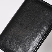 画像をギャラリービューアに読み込む, CHROME HEARTS クロムハーツ ブラックヘビーレザー オーガナイザー ウォレット スモールCHクロス ダガー カウレザー クラッチバッグ シルバー925 シルバー金具 美品 中古 4a004532