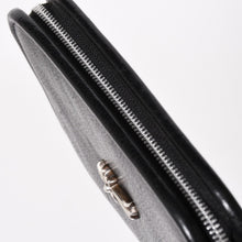 画像をギャラリービューアに読み込む, CHROME HEARTS クロムハーツ ブラックヘビーレザー オーガナイザー ウォレット スモールCHクロス ダガー カウレザー クラッチバッグ シルバー925 シルバー金具 美品 中古 4a004532