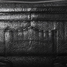 画像をギャラリービューアに読み込む, CHROME HEARTS クロムハーツ ブラックヘビーレザー オーガナイザー ウォレット スモールCHクロス ダガー カウレザー クラッチバッグ シルバー925 シルバー金具 美品 中古 4a004532