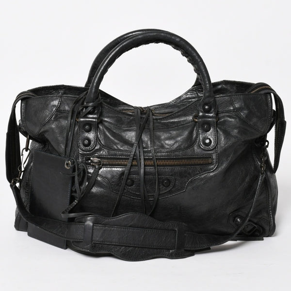 BALENCIAGA バレンシアガ バッグ ザ シティ 2WAY バッグ ブラック ハンドバッグ ショルダーバッグ 115748 美品 中古 4a004600