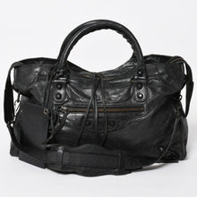 画像をギャラリービューアに読み込む, BALENCIAGA バレンシアガ バッグ ザ シティ 2WAY バッグ ブラック ハンドバッグ ショルダーバッグ 115748 美品 中古 4a004600