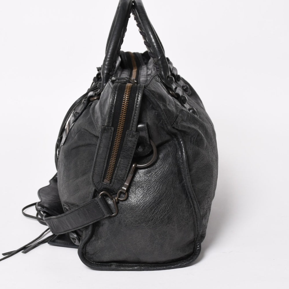 BALENCIAGA バレンシアガ バッグ ザ シティ 2WAY バッグ ブラック ハンドバッグ ショルダーバッグ 115748 美品 中古 4a004600