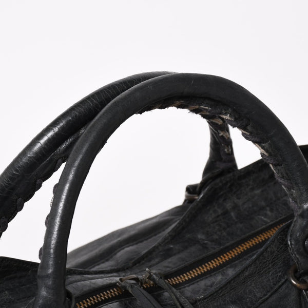 BALENCIAGA バレンシアガ バッグ ザ シティ 2WAY バッグ ブラック ハンドバッグ ショルダーバッグ 115748 美品 中古 4a004600