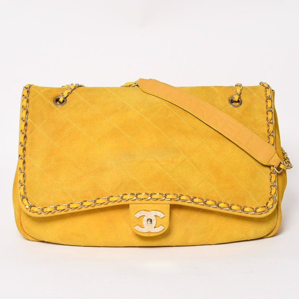 極美品 CHANEL シャネル PharrellCapsuleCollection ファレルカプセルコレクション ブラグマイバッグ XXL 27番台 イエロー 中古 4a004757