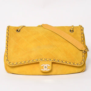極美品 CHANEL シャネル PharrellCapsuleCollection ファレルカプセルコレクション ブラグマイバッグ XXL 27番台 イエロー 中古 4a004757