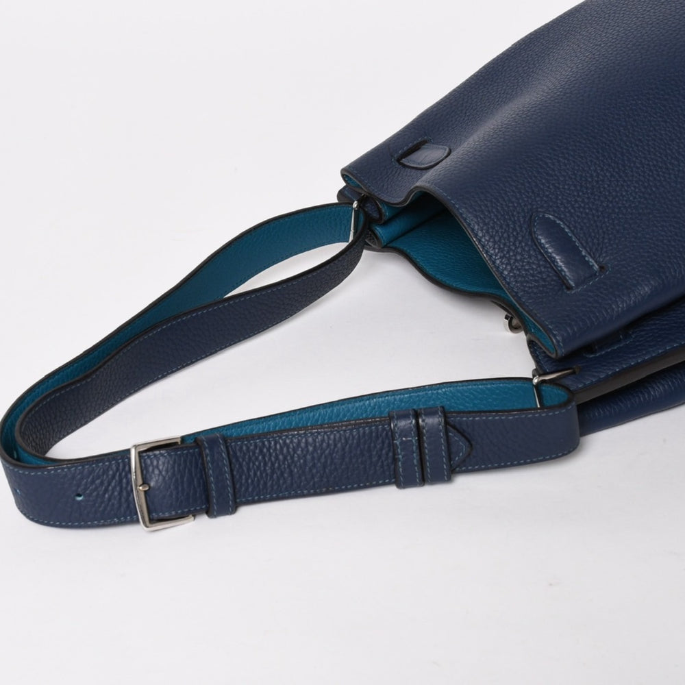 極美品 HERMES エルメス ソーケリー26 ヴェルソ ワンショルダーバッグ □R刻印 トリヨンクレマンス コルヴェール ターコイズ シルバー金具 中古 4a004756