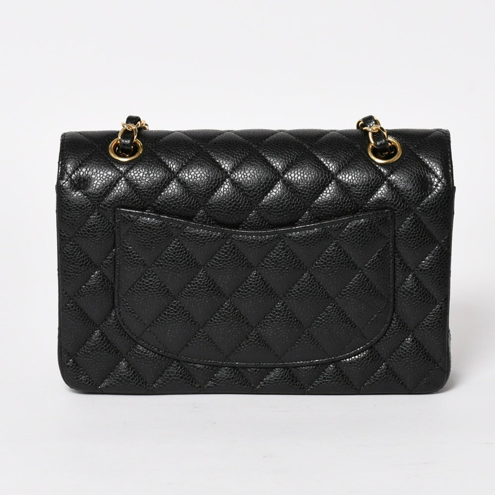 Like new CHANEL Chanel Matelasse 23 W flap W chain shoulder bag 31 series here mark black gold cabiskin used 4a004765