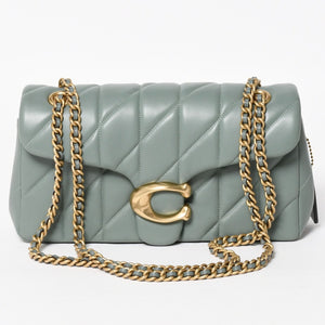Very good condition COACH Tabby Shoulder Bag 26 Quilted Shoulder Bag CP150 Sage Green Nappa Leather Crossbody 2way Gold Hardware Used 4a004604