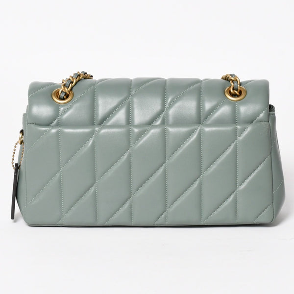 Very good condition COACH Tabby Shoulder Bag 26 Quilted Shoulder Bag CP150 Sage Green Nappa Leather Crossbody 2way Gold Hardware Used 4a004604