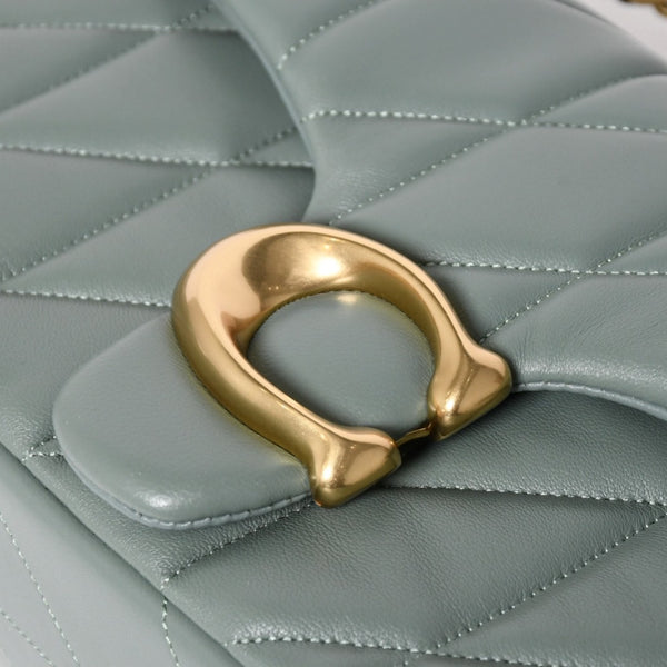 Very good condition COACH Tabby Shoulder Bag 26 Quilted Shoulder Bag CP150 Sage Green Nappa Leather Crossbody 2way Gold Hardware Used 4a004604