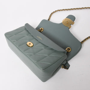 Very good condition COACH Tabby Shoulder Bag 26 Quilted Shoulder Bag CP150 Sage Green Nappa Leather Crossbody 2way Gold Hardware Used 4a004604