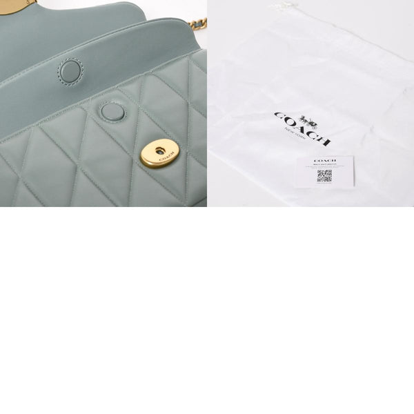 Very good condition COACH Tabby Shoulder Bag 26 Quilted Shoulder Bag CP150 Sage Green Nappa Leather Crossbody 2way Gold Hardware Used 4a004604