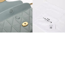 画像をギャラリービューアに読み込む, 極美品 COACH コーチ タビー ショルダーバッグ 26 キルティング ショルダーバッグ CP150 セージグリーン ナッパレザー クロスボディ 2way ゴールド金具 中古 4a004604