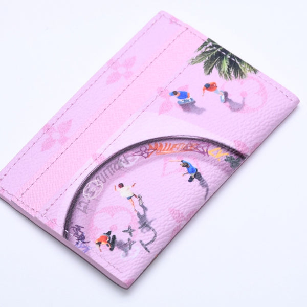 New unused item LOUIS VUITTON Porto Cult Double Card Case M26803 Monogram Canvas Skate Baby Pink Used 4a004752