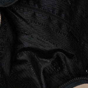 CHANEL シャネル スポーツライン ショルダーバッグ 7番台 ココマーク ナイロンキャンバス ベージュ ブラック 美品 中古 4a004773