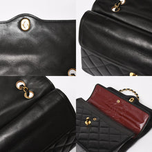 Load image into Gallery viewer, 極美品 CHANEL シャネル マトラッセ28 Wフラップ Wチェーンショルダーバッグ 2番台 パリ限定 ココマーク ラムスキン ブラック 中古 4a004748