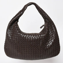 Load image into Gallery viewer, BOTTEGA VENETA ボッテガヴェネタ ホーボーショルダーバッグ イントレチャート ブラウン ダークブラウン 美品 中古 4a004498