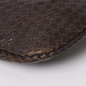 BOTTEGA VENETA ボッテガヴェネタ ホーボーショルダーバッグ イントレチャート ブラウン ダークブラウン 美品 中古 4a004498