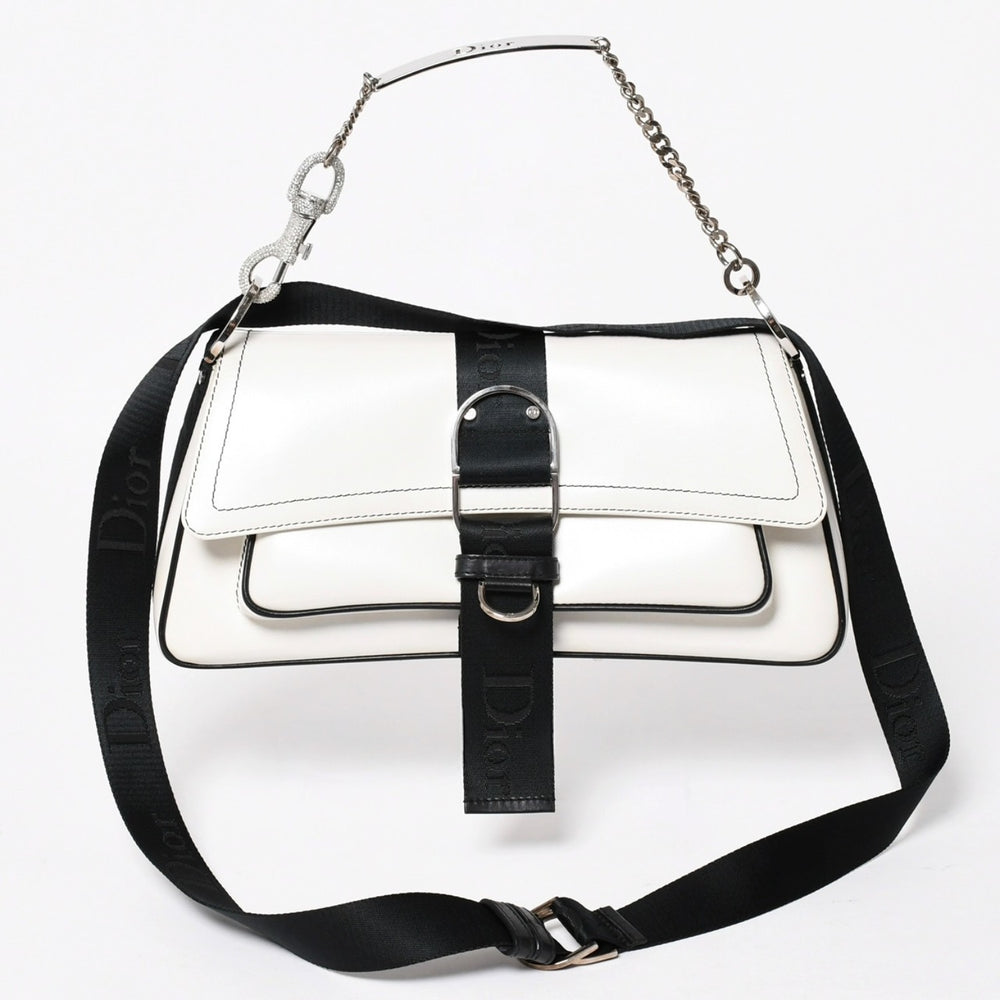 Christian Dior Hardcore Line Shoulder Bag 05-MA-0014 Rhinestone Galliano Period Good Condition Used 4a004775