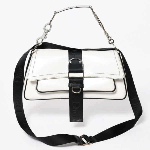 Christian Dior クリスチャンディオール ハードコアライン ショルダーバッグ 05-MA-0014 ラインストーン ガリアーノ期 美品 中古 4a004775