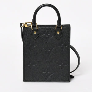 極美品 LOUIS VUITTON ルイヴィトン モノグラムアンプラント プティット サックプラ 2WAY ショルダーバッグ ハンドバッグ ブラック M81417 中古 4a004581