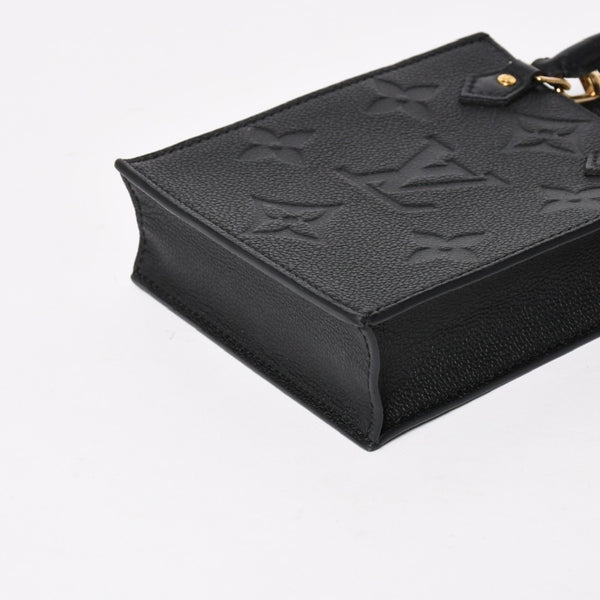 極美品 LOUIS VUITTON ルイヴィトン モノグラムアンプラント プティット サックプラ 2WAY ショルダーバッグ ハンドバッグ ブラック M81417 中古 4a004581