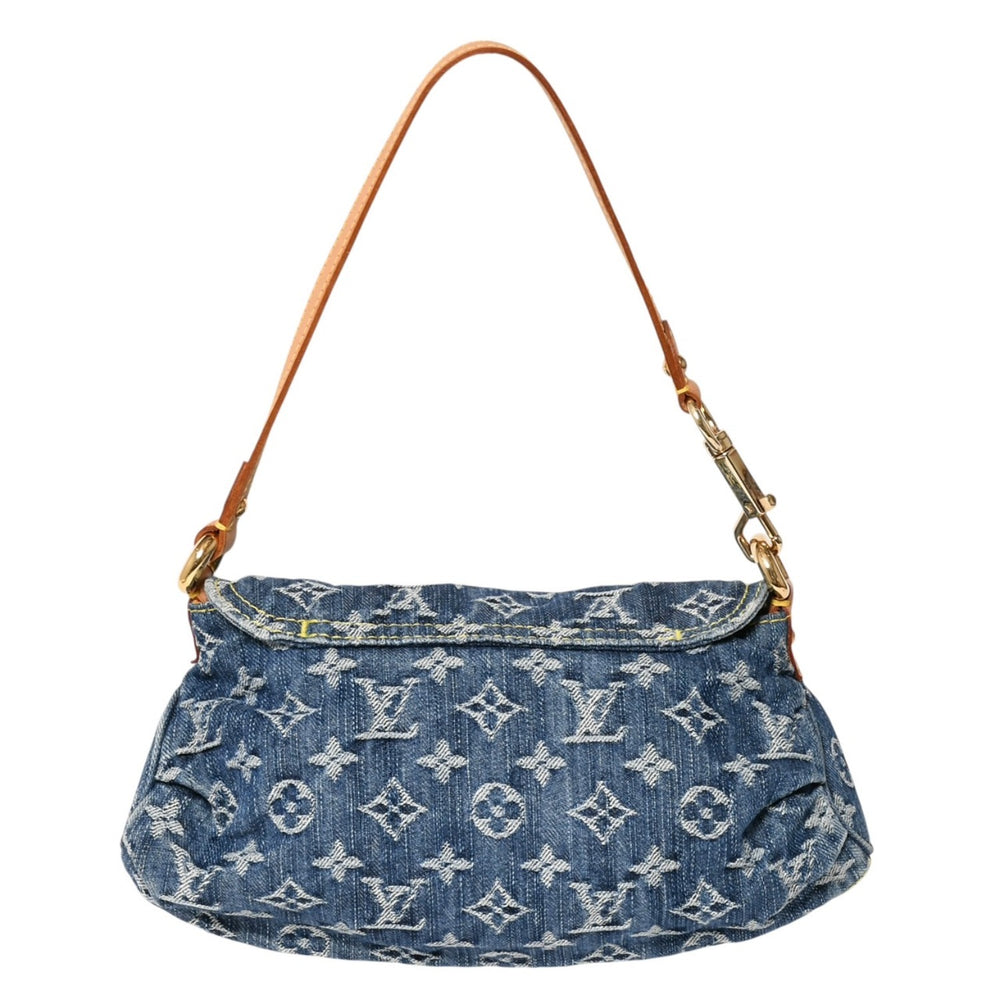 Very good condition LOUIS VUITTON Mini Pretty One Shoulder Bag M95050 Monogram Denim Indigo Blue Used 4a004766